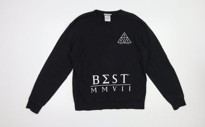 Best Womens Black  Cotton Pullover Sweatshirt Size M  Pullover