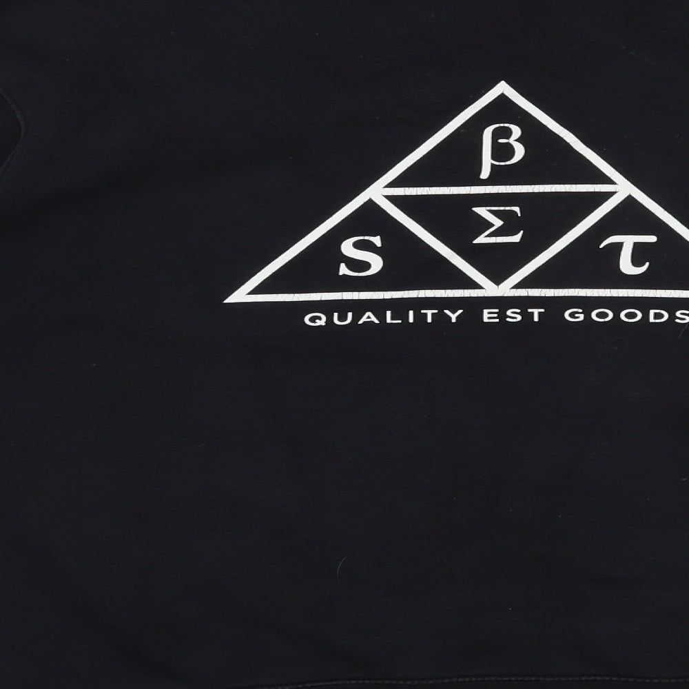 Best Womens Black  Cotton Pullover Sweatshirt Size M  Pullover