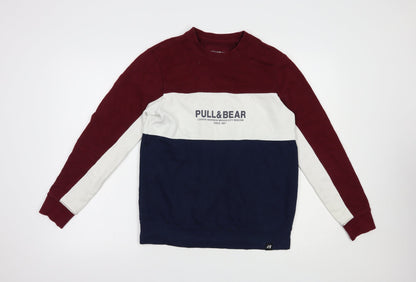 Pull & Mens Blue  Cotton Pullover Sweatshirt Size XS