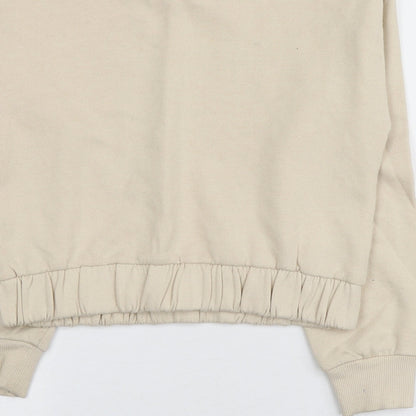 George Girls Beige Geometric Cotton Pullover Sweatshirt Size 9-10 Years   - Friends TV Series