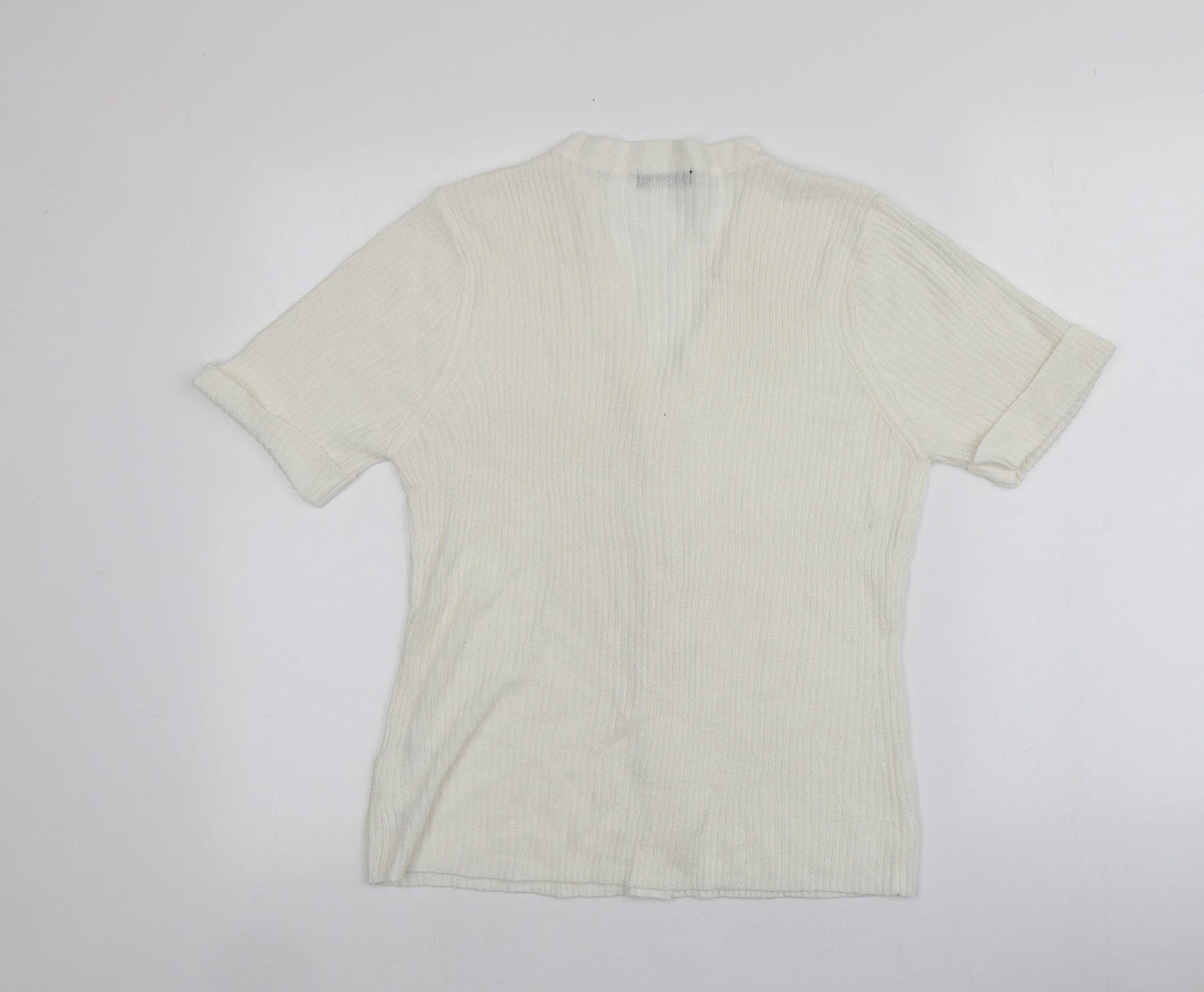 Womens UK Size M BM Ivory Cardigan Jumper