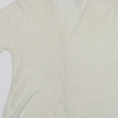 Womens UK Size M BM Ivory Cardigan Jumper