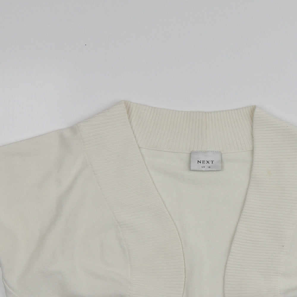 Womens UK Size 14 NEXT Ivory Cardigan Jumper