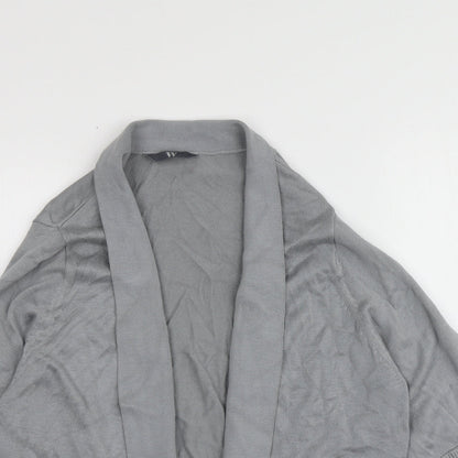 BHS Womens Grey V-Neck  Viscose Cardigan Jumper Size 16