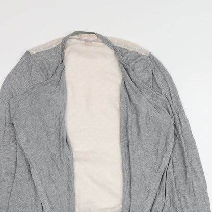 Gharani Strok Womens Grey V-Neck  Viscose Cardigan Jumper Size 10