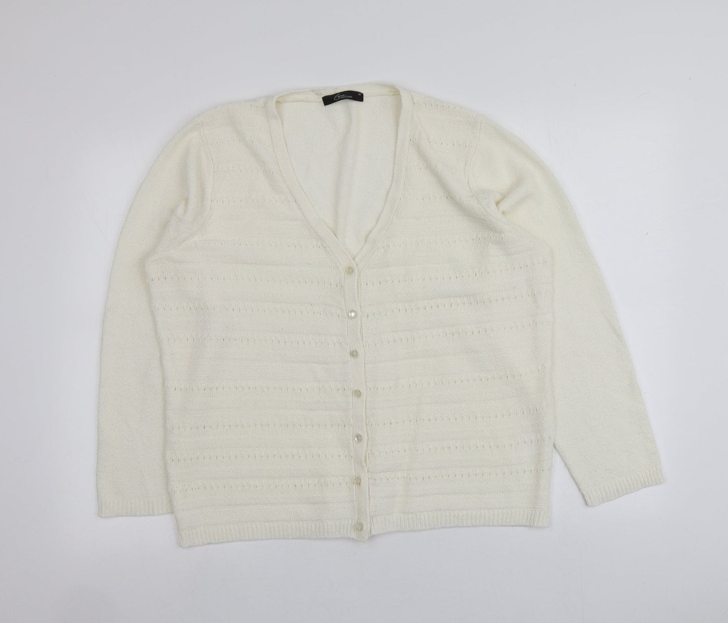 Womens UK Size M BM Ivory Cardigan Jumper