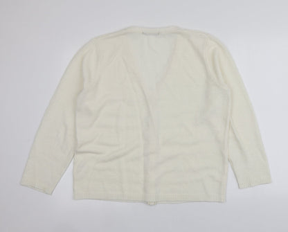 Womens UK Size M BM Ivory Cardigan Jumper
