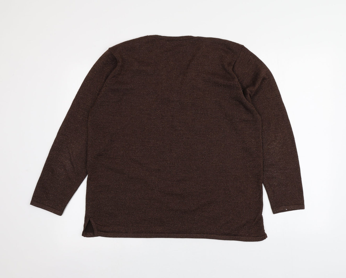 Womens UK Size M Reflect Brown Pullover Jumper