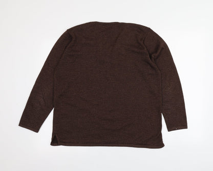 Womens UK Size M Reflect Brown Pullover Jumper