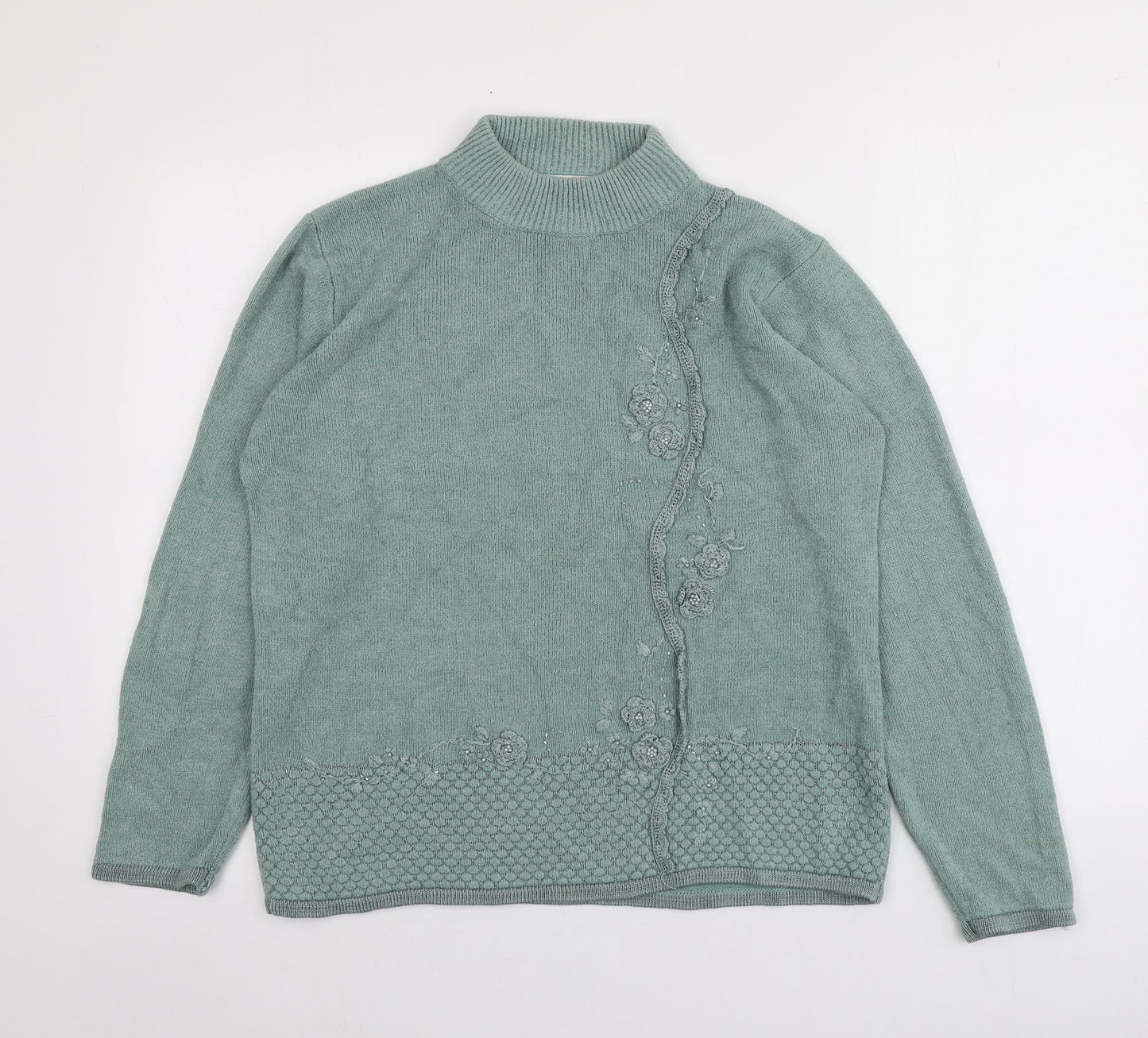 Womens UK Size L Fay Louise Green Pullover Jumper