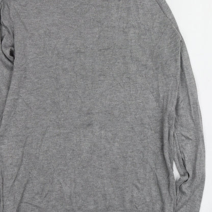 b.young Womens Grey Roll Neck  Viscose Pullover Jumper Size L