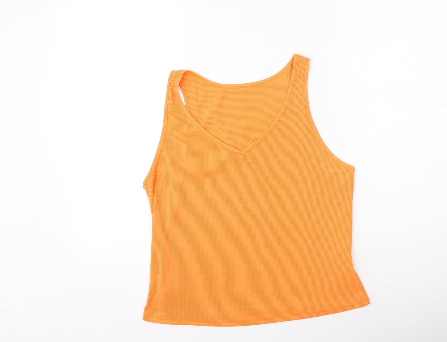 SheIn Womens Orange  Polyester Camisole Tank Size XL Round Neck
