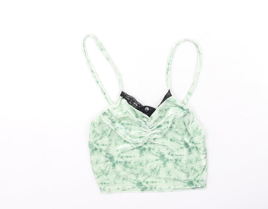 Daisy Street Womens Green  Viscose Camisole Tank Size 8 Round Neck