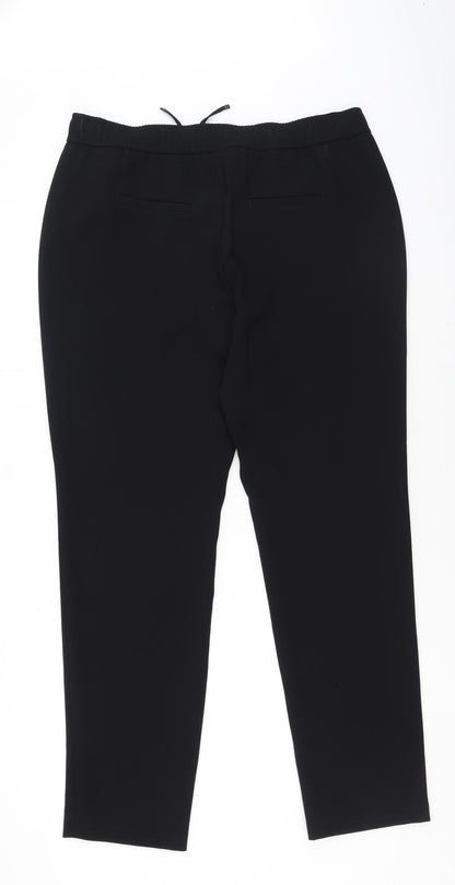 Womens UK Size 42 Preworn Regular Fit Jogger Black Trousers
