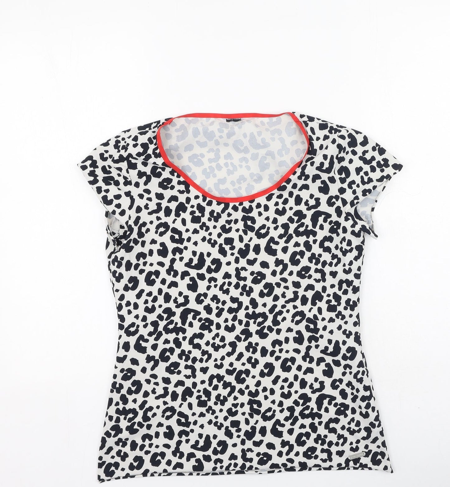 Womens UK Size S Preworn Black Basic T-Shirt