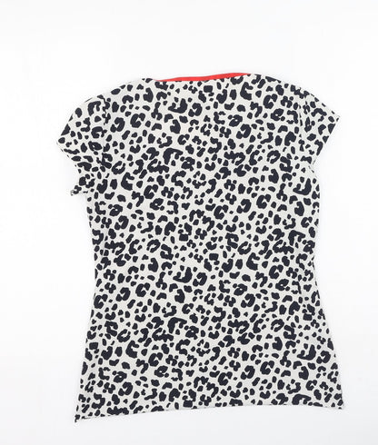 Womens UK Size S Preworn Black Basic T-Shirt
