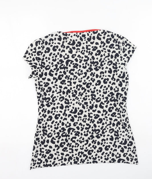 Womens UK Size S Preworn Black Basic T-Shirt