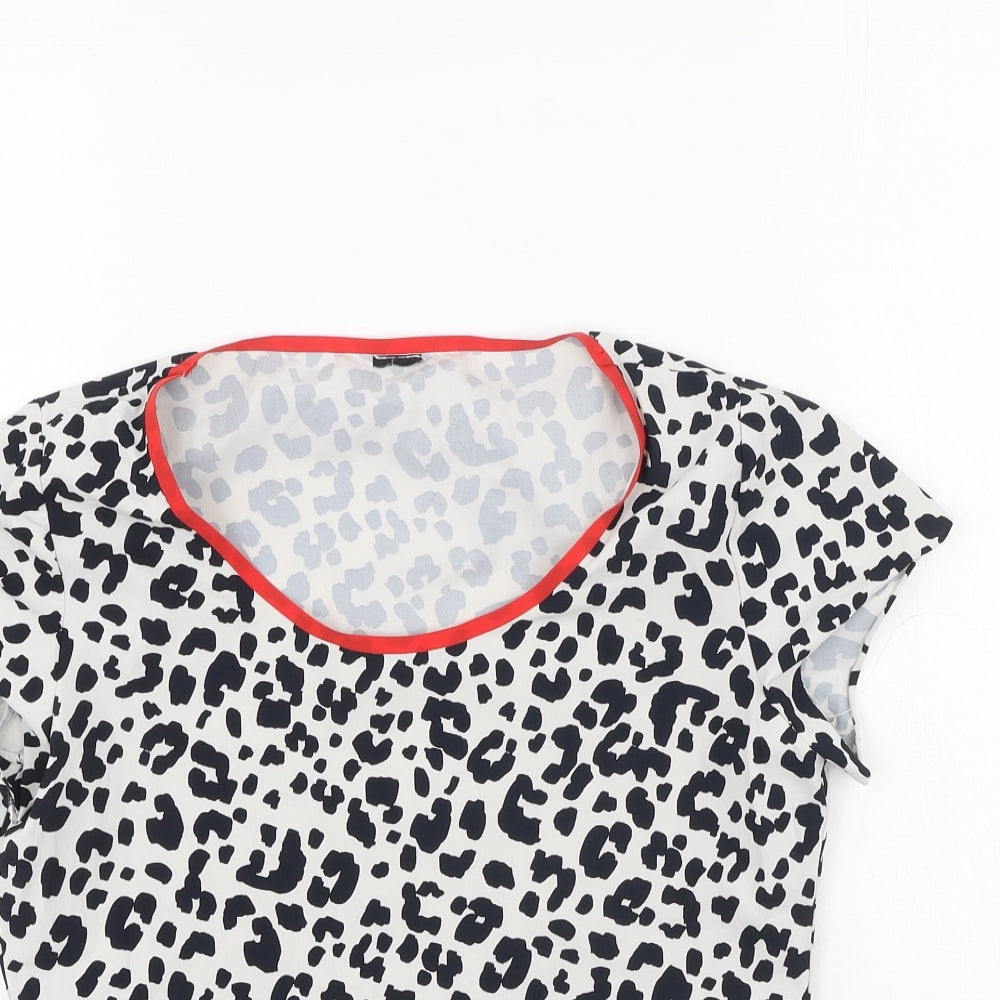 Womens UK Size S Preworn Black Basic T-Shirt