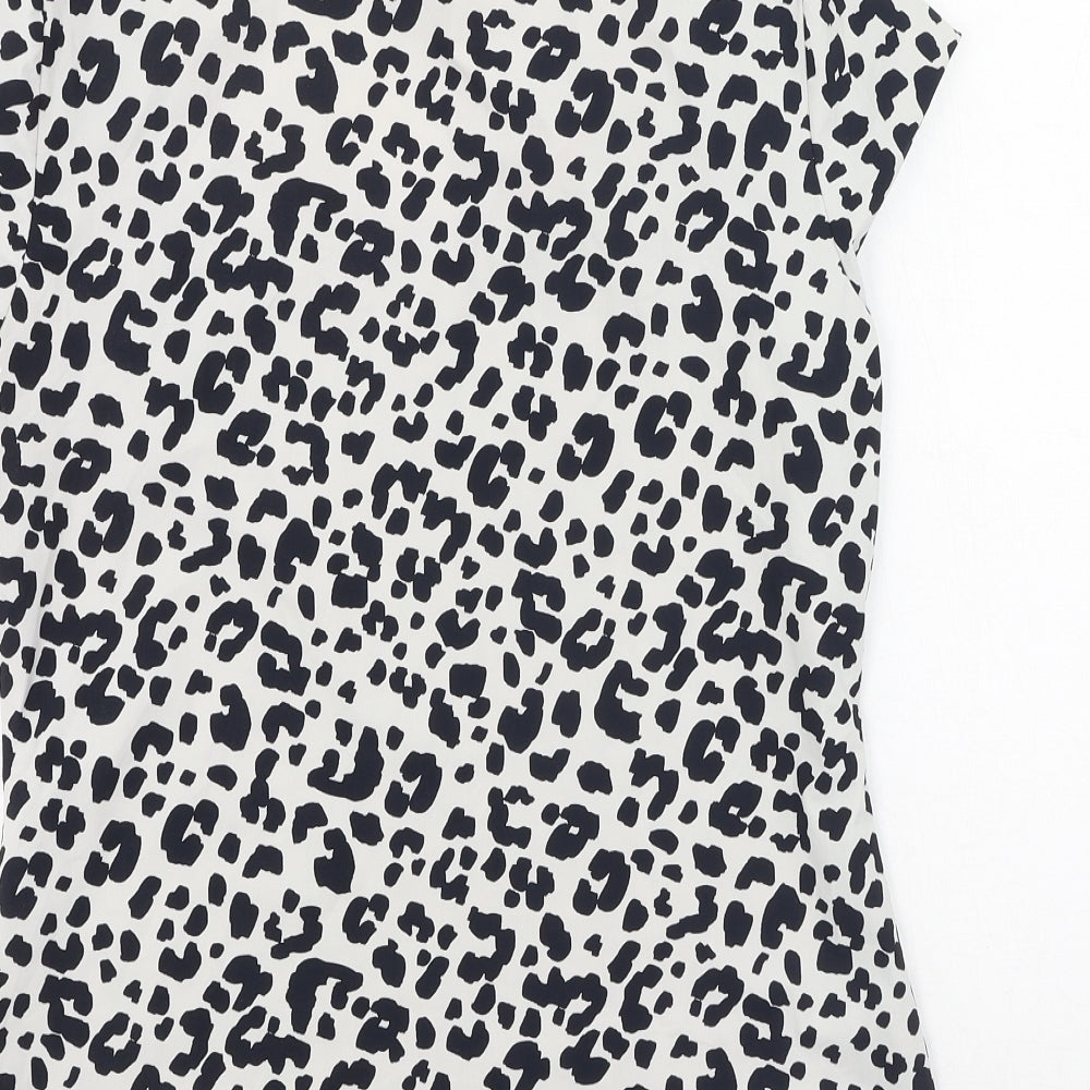 Womens UK Size S Preworn Black Basic T-Shirt