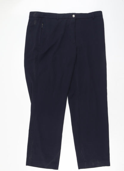 Womens UK Size 18 Marks and Spencer Regular Fit  Blue Trousers