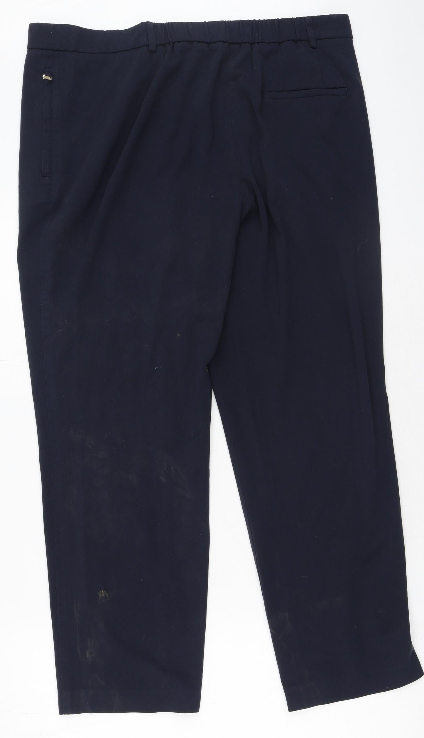 Womens UK Size 18 Marks and Spencer Regular Fit  Blue Trousers