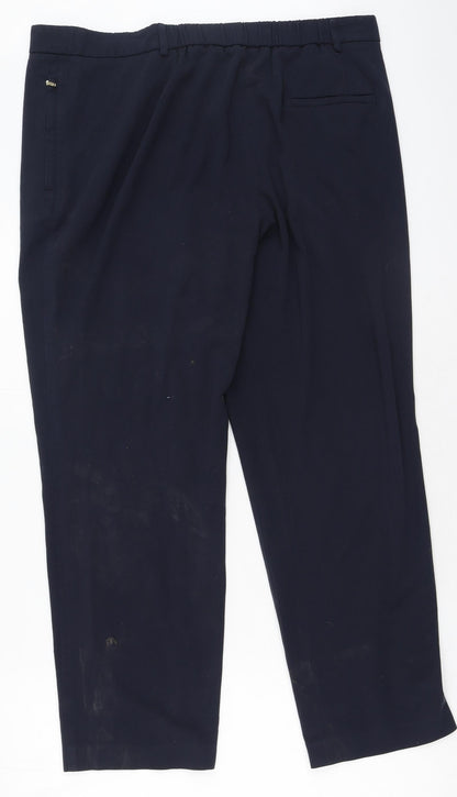 Womens UK Size 18 Marks and Spencer Regular Fit  Blue Trousers