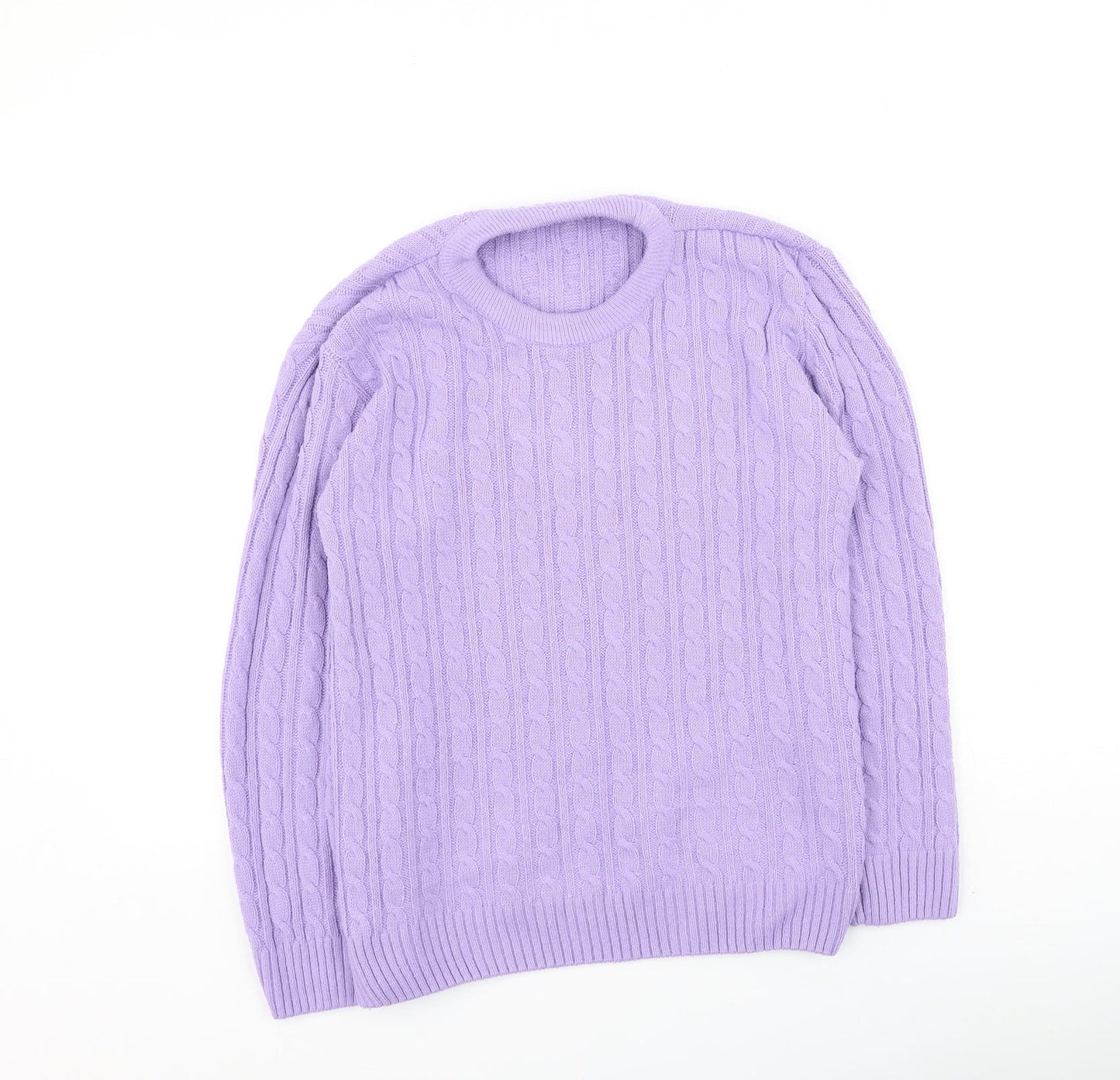 Womens UK Size S Pure & Natural Purple Pullover Jumper