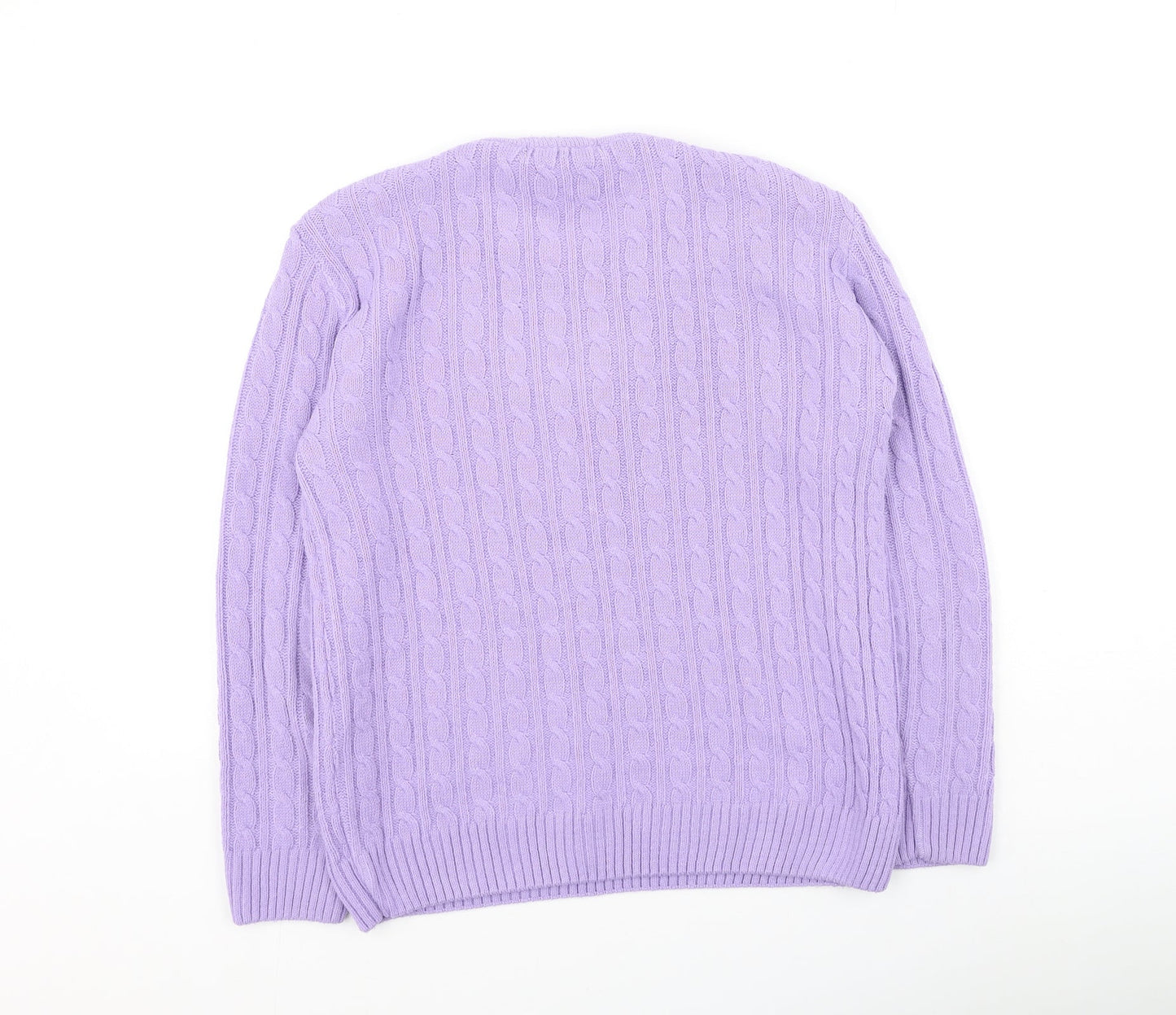 Womens UK Size S Pure & Natural Purple Pullover Jumper