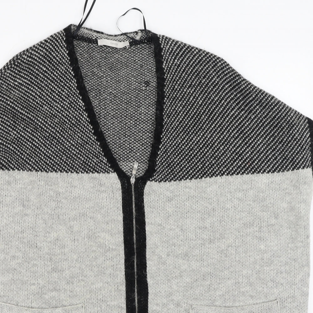 George  Womens Multicoloured Round Neck  Acrylic Full Zip Jumper Size M