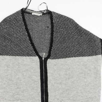 George  Womens Multicoloured Round Neck  Acrylic Full Zip Jumper Size M