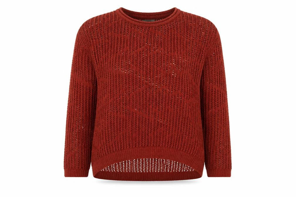 Womens UK Size S Papaya Brown Pullover Jumper