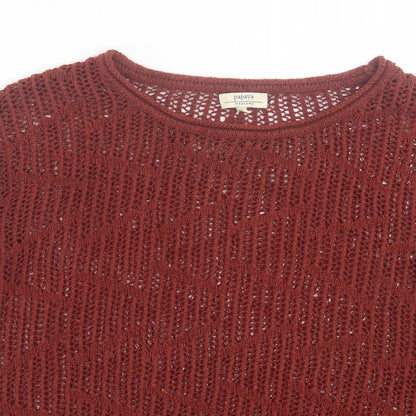 Womens UK Size S Papaya Brown Pullover Jumper