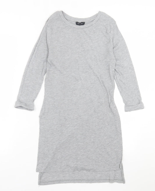 New Look Womens Grey  Polyester A-Line  Size 12  Crew Neck Pullover