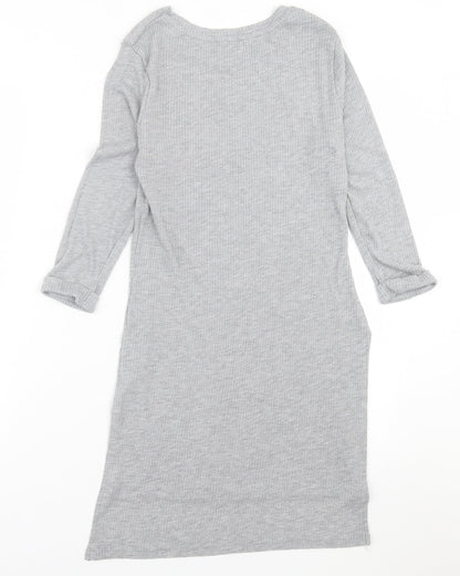 New Look Womens Grey  Polyester A-Line  Size 12  Crew Neck Pullover