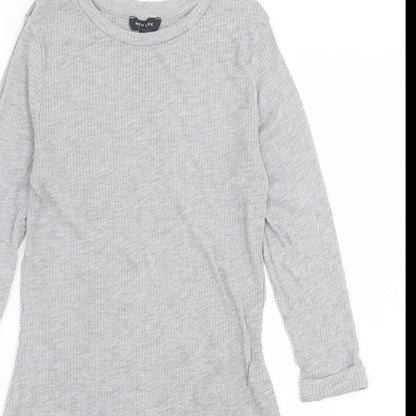 New Look Womens Grey  Polyester A-Line  Size 12  Crew Neck Pullover