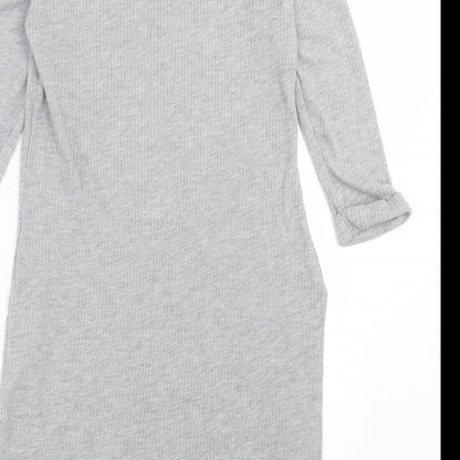 New Look Womens Grey  Polyester A-Line  Size 12  Crew Neck Pullover