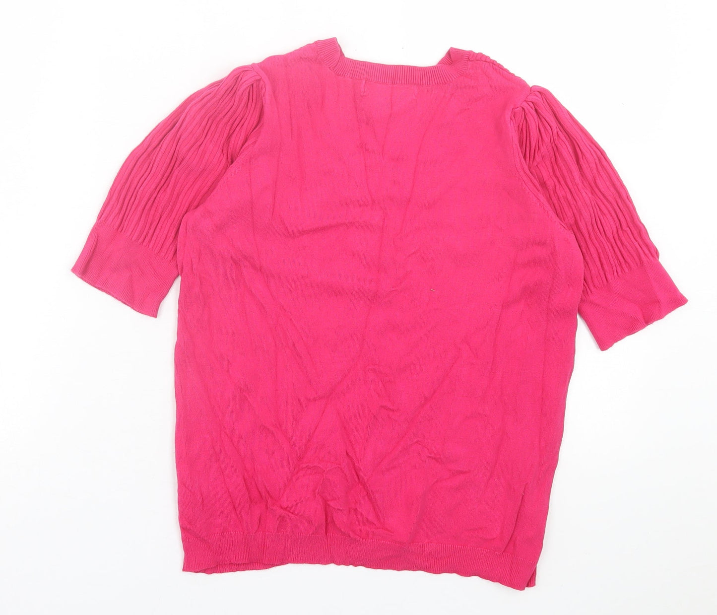 Womens UK Size 14 Marks and Spencer Pink Basic T-Shirt