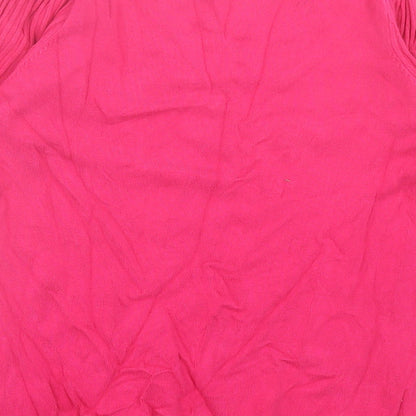 Womens UK Size 14 Marks and Spencer Pink Basic T-Shirt