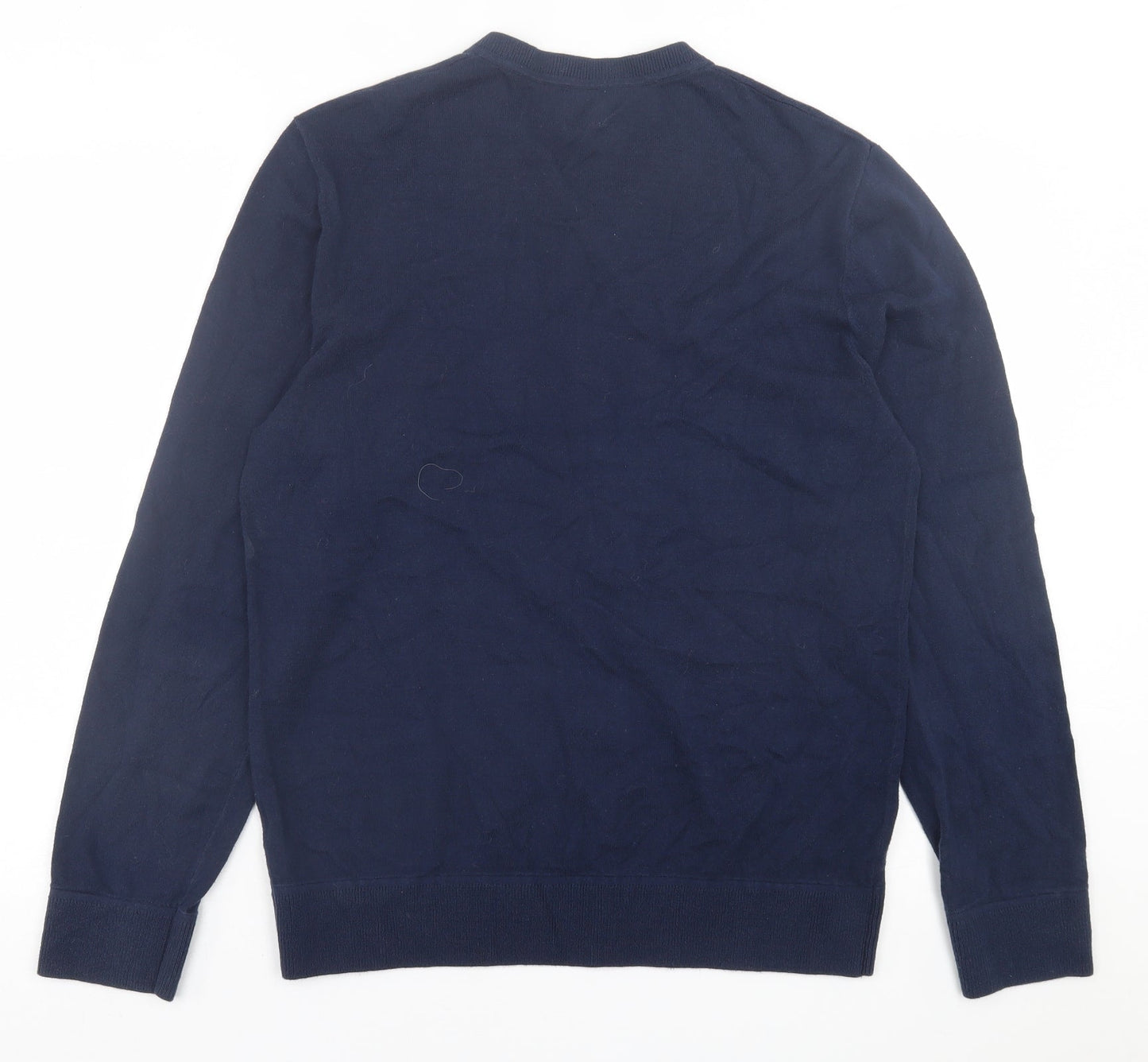 Gap Mens Blue V-Neck  Acrylic Pullover Jumper Size M