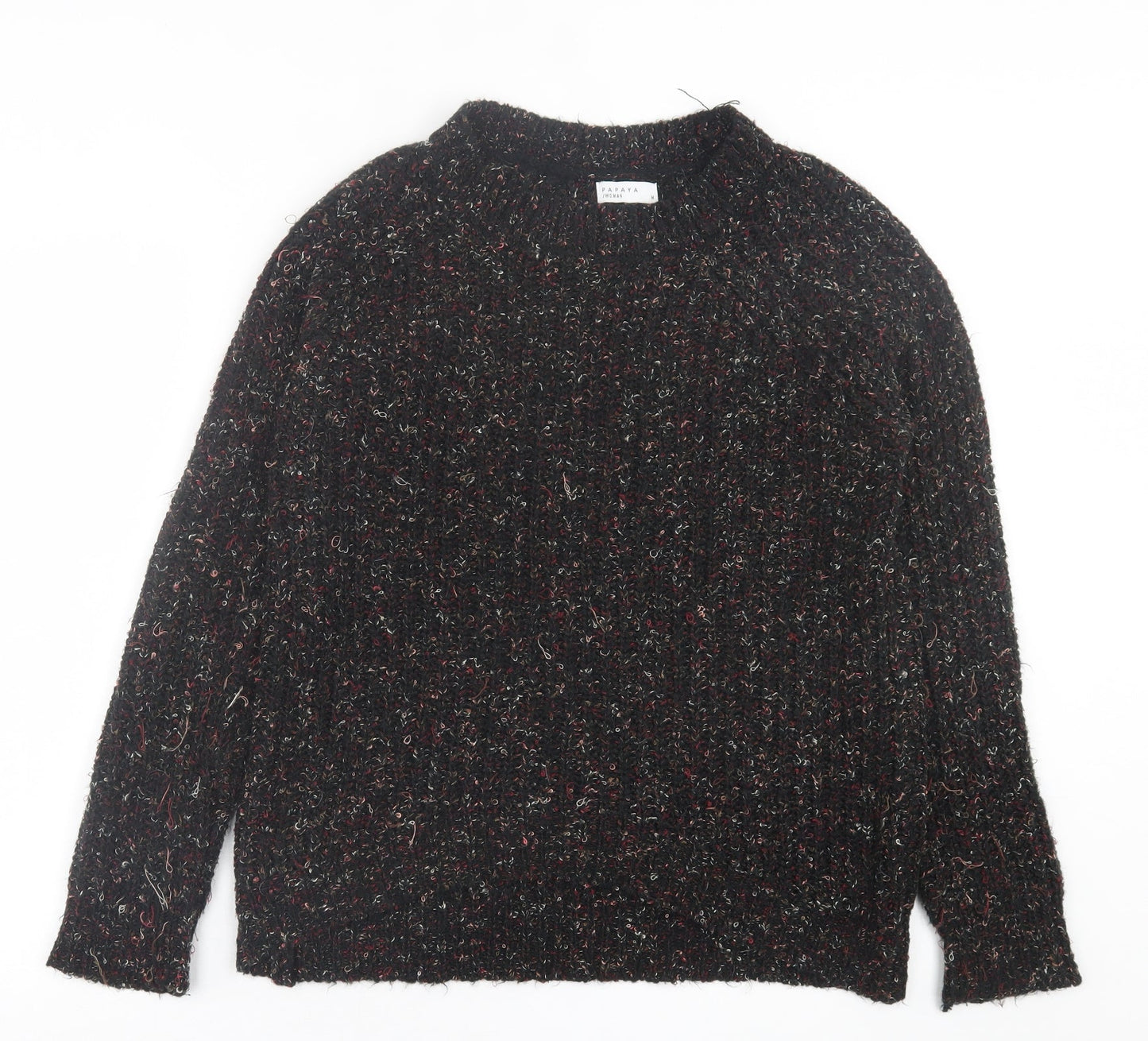 Womens UK Size M Papaya Black Pullover Jumper