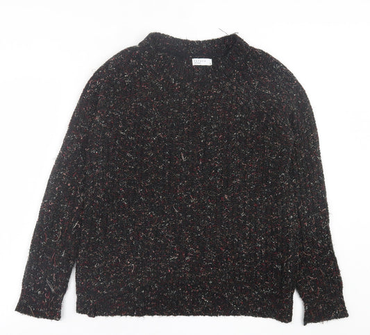 Womens UK Size M Papaya Black Pullover Jumper