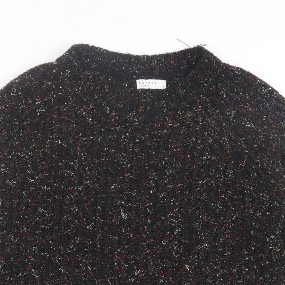 Womens UK Size M Papaya Black Pullover Jumper