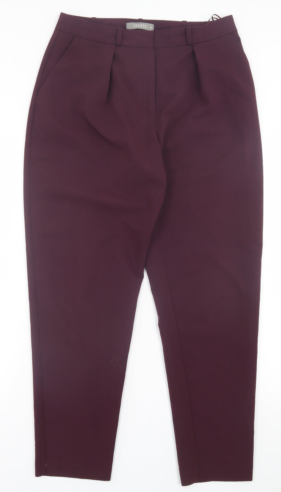 Womens UK Size 10 Oasis Regular Fit  Purple Trousers