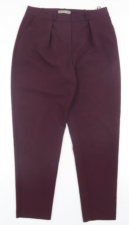 Womens UK Size 10 Oasis Regular Fit  Purple Trousers