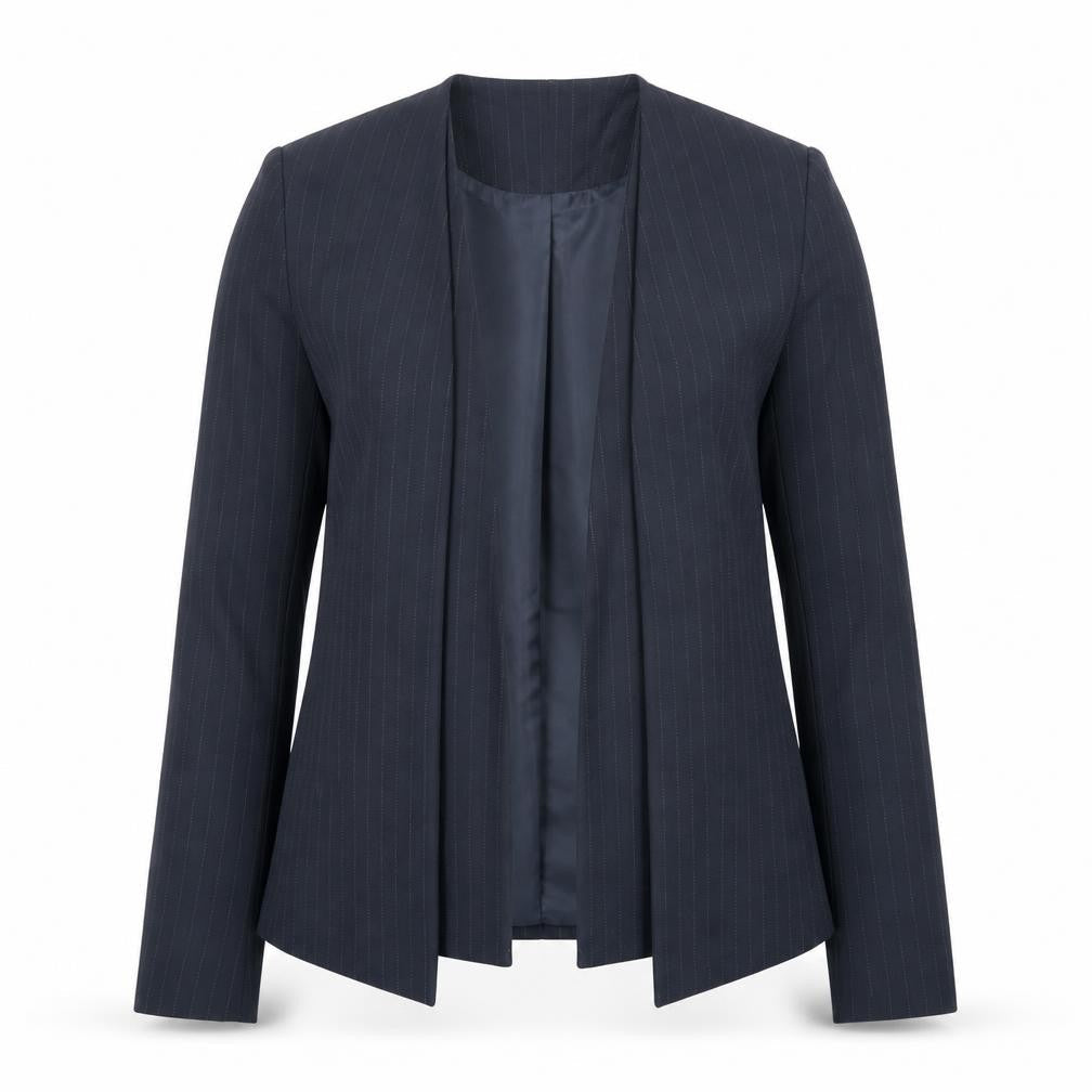 Next Womens Blue Striped  Jacket Blazer Size 10