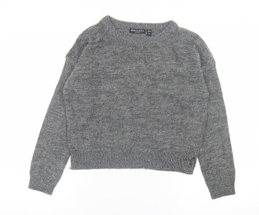 Womens UK Size XS Brave Soul Grey Pullover Jumper