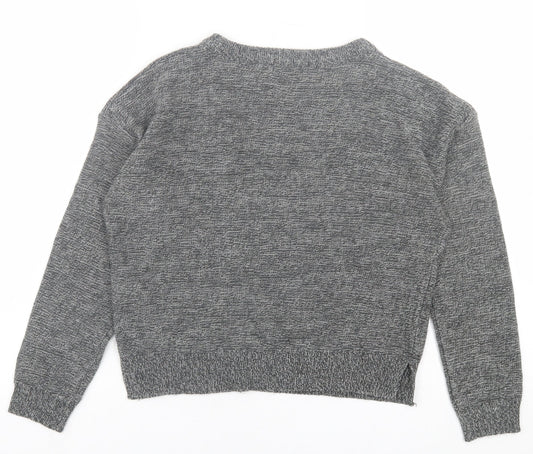 Womens UK Size XS Brave Soul Grey Pullover Jumper