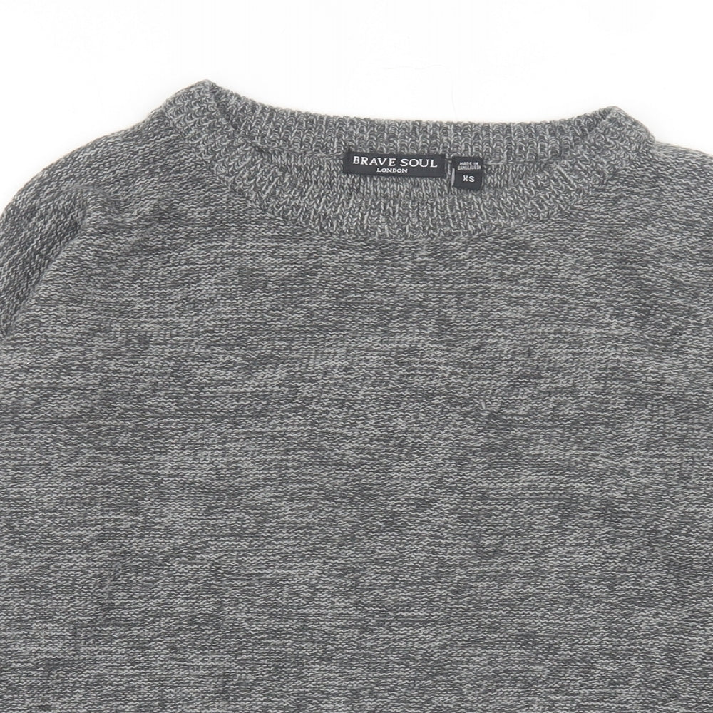 Womens UK Size XS Brave Soul Grey Pullover Jumper
