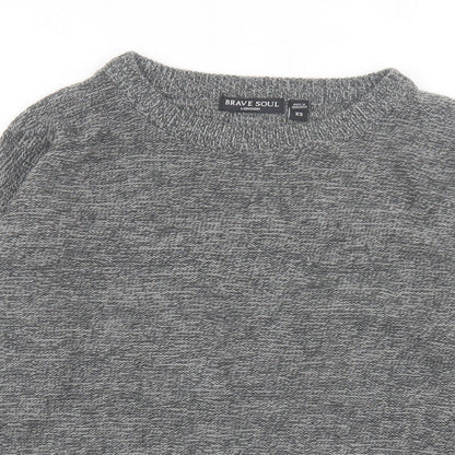 Womens UK Size XS Brave Soul Grey Pullover Jumper