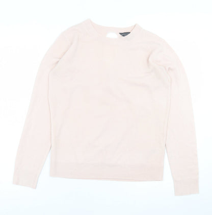 Dorothy Perkins Womens Pink Crew Neck  Acrylic Pullover Jumper Size 10